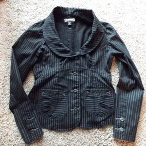 LIP SERVICE XXL Vintage Pinstripe Fitted Blazer Jacket Hot Topic Plus RARE